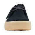 Black - Side - Clarks Originals Mens Wallabee Cup Suede Mules