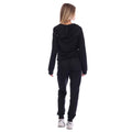 Black-White - Back - Adidas Womens-Ladies Essentials Logo French Terry Tracksuit