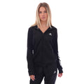 Black-White - Side - Adidas Womens-Ladies Essentials Logo French Terry Tracksuit