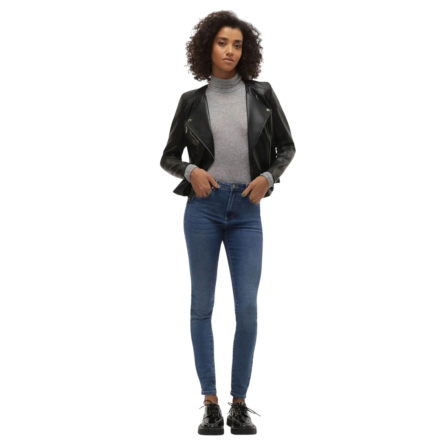 Black - Pack Shot - Vero Moda Womens-Ladies Riley Faux Leather Jacket