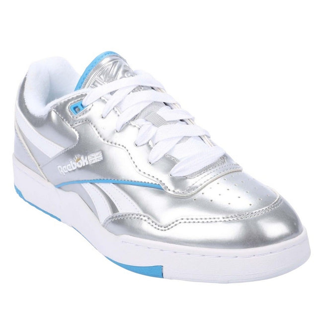 Silver-Blue - Front - Reebok Unisex Adult BB 4000 II Leather Trainers