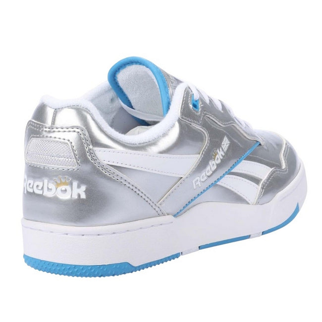 Silver-Blue - Back - Reebok Unisex Adult BB 4000 II Leather Trainers