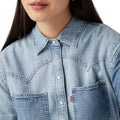 Light Blue - Lifestyle - Levis Womens-Ladies Teodora Denim Lightweight Shirt