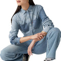 Light Blue - Pack Shot - Levis Womens-Ladies Teodora Denim Lightweight Shirt