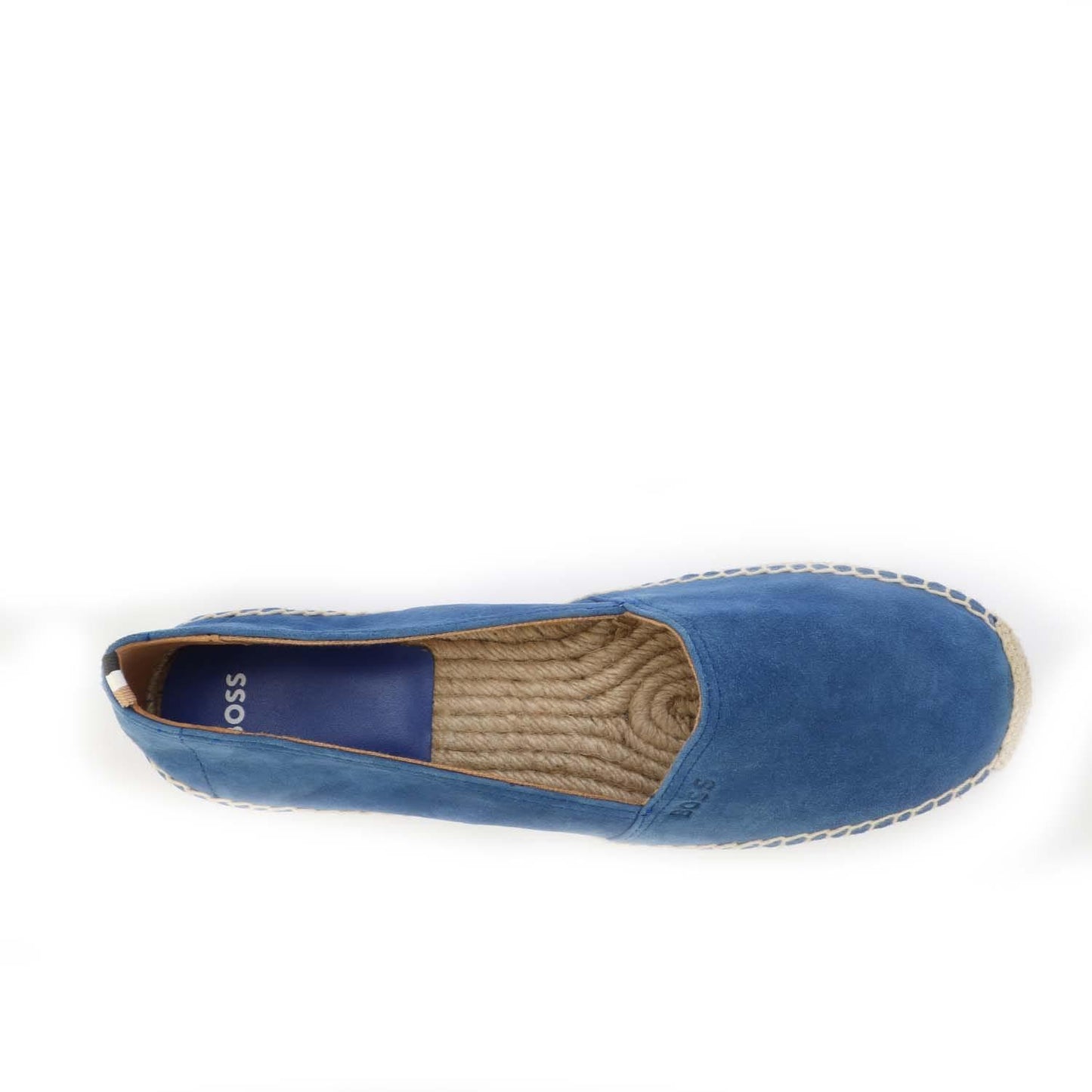 Blue - Close up - Boss Womens-Ladies Madeira Suede Slip-on Shoes