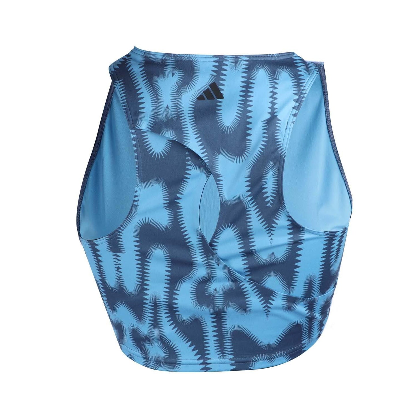 Blue - Back - Adidas Womens-Ladies Yoga Studio Tank Top