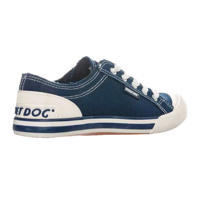 Navy - Back - Rocket Dog Womens-Ladies Jazzin 8A Canvas Trainers