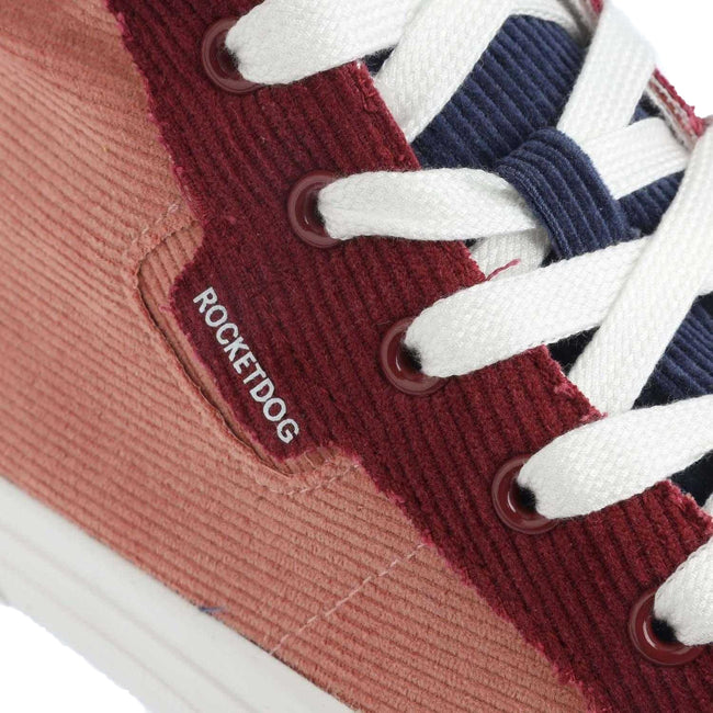 Multicoloured - Pack Shot - Rocket Dog Womens-Ladies Cheery Corduroy High-top Trainers