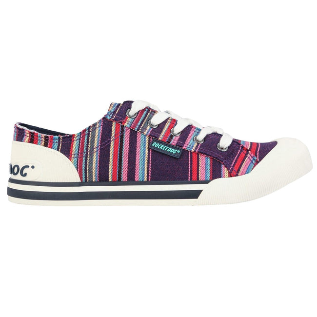 Multicoloured - Side - Rocket Dog Womens-Ladies Jazzin Aloe Stripe Trainers
