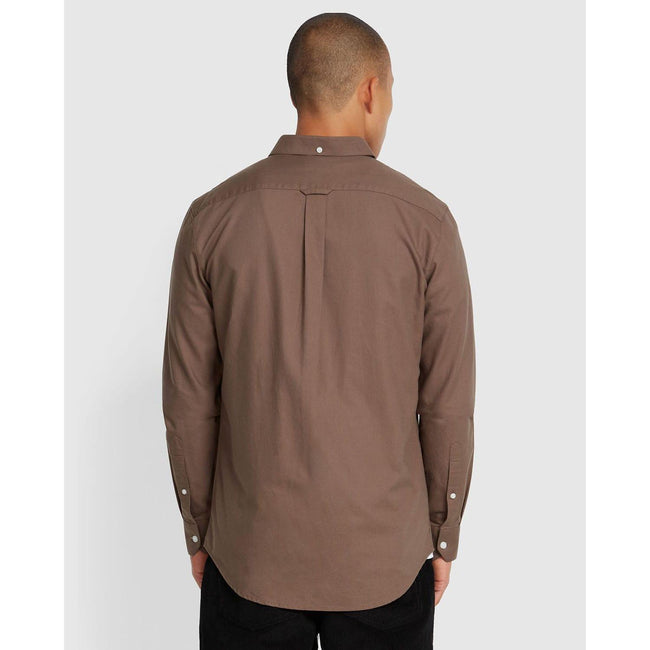 Charcoal - Back - Farah Mens Brewer Slim Shirt