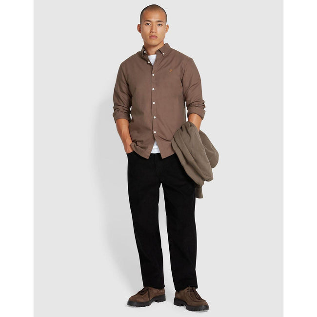 Charcoal - Side - Farah Mens Brewer Slim Shirt