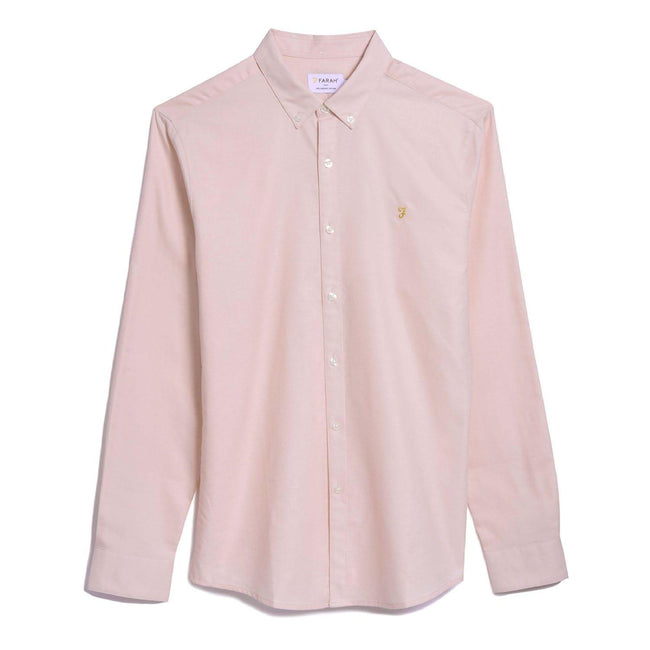 Grey - Side - Farah Mens Brewer Slim Shirt