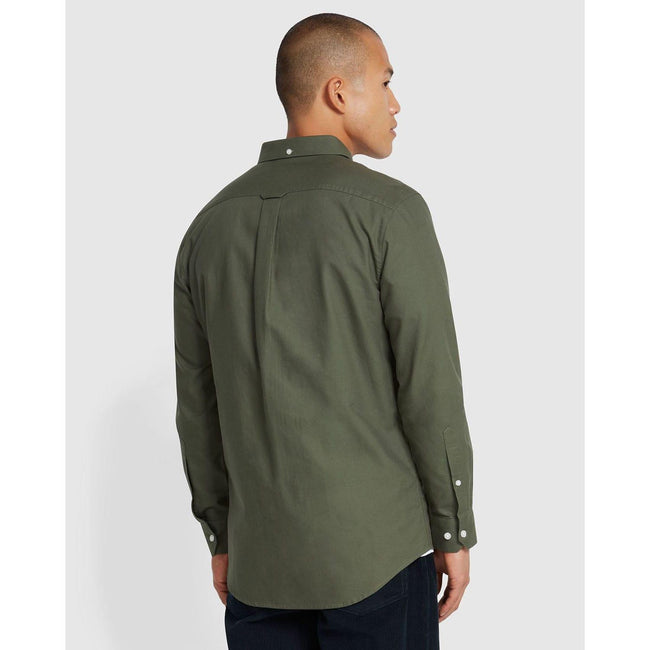 Green - Side - Farah Mens Brewer Slim Shirt