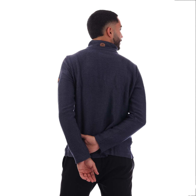 Navy - Back - Trespass Mens Taddingly Half Zip Fleece Top