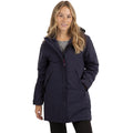 Navy - Side - Trespass Womens-Ladies Overcast Waterproof Jacket