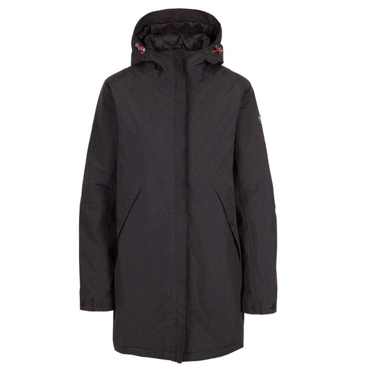 Black - Front - Trespass Womens-Ladies Overcast Waterproof Jacket
