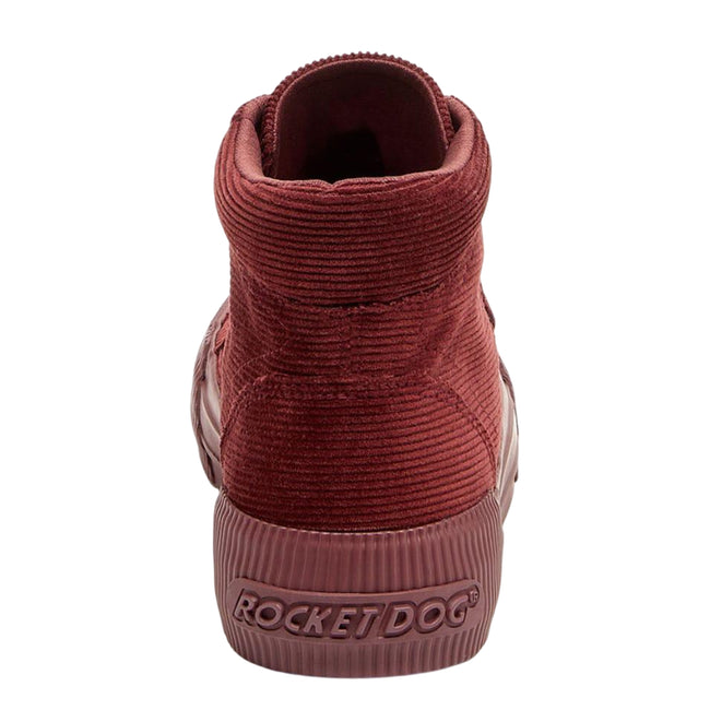 Rust - Back - Rocket Dog Womens-Ladies Corduroy High-top Trainers