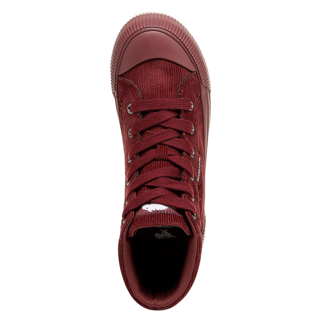 Rust - Close up - Rocket Dog Womens-Ladies Corduroy High-top Trainers