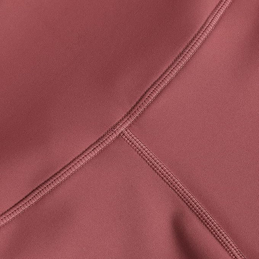 Red - Side - Adidas Womens-Ladies Yoga 7-8 Leggings
