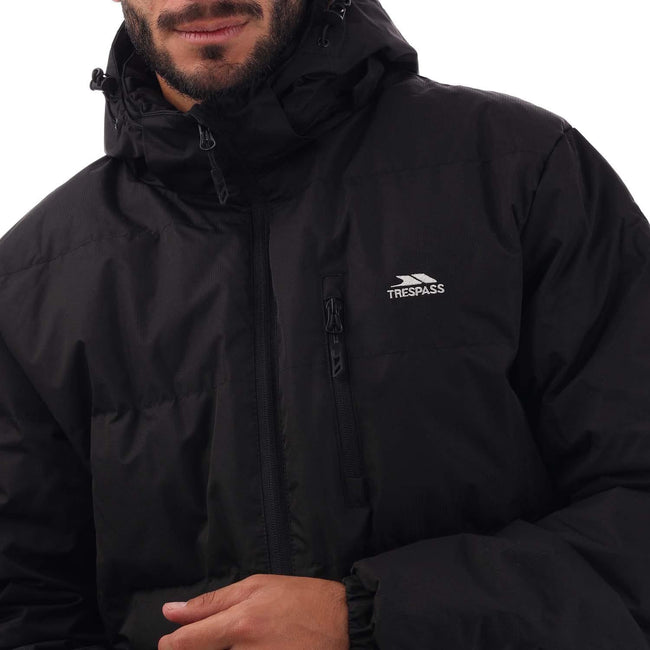 Black - Side - Trespass Mens Locked Padded Jacket