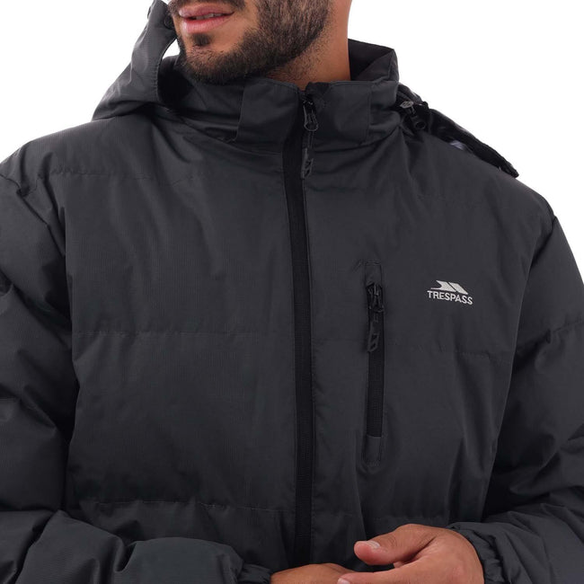 Grey - Side - Trespass Mens Locked Padded Jacket