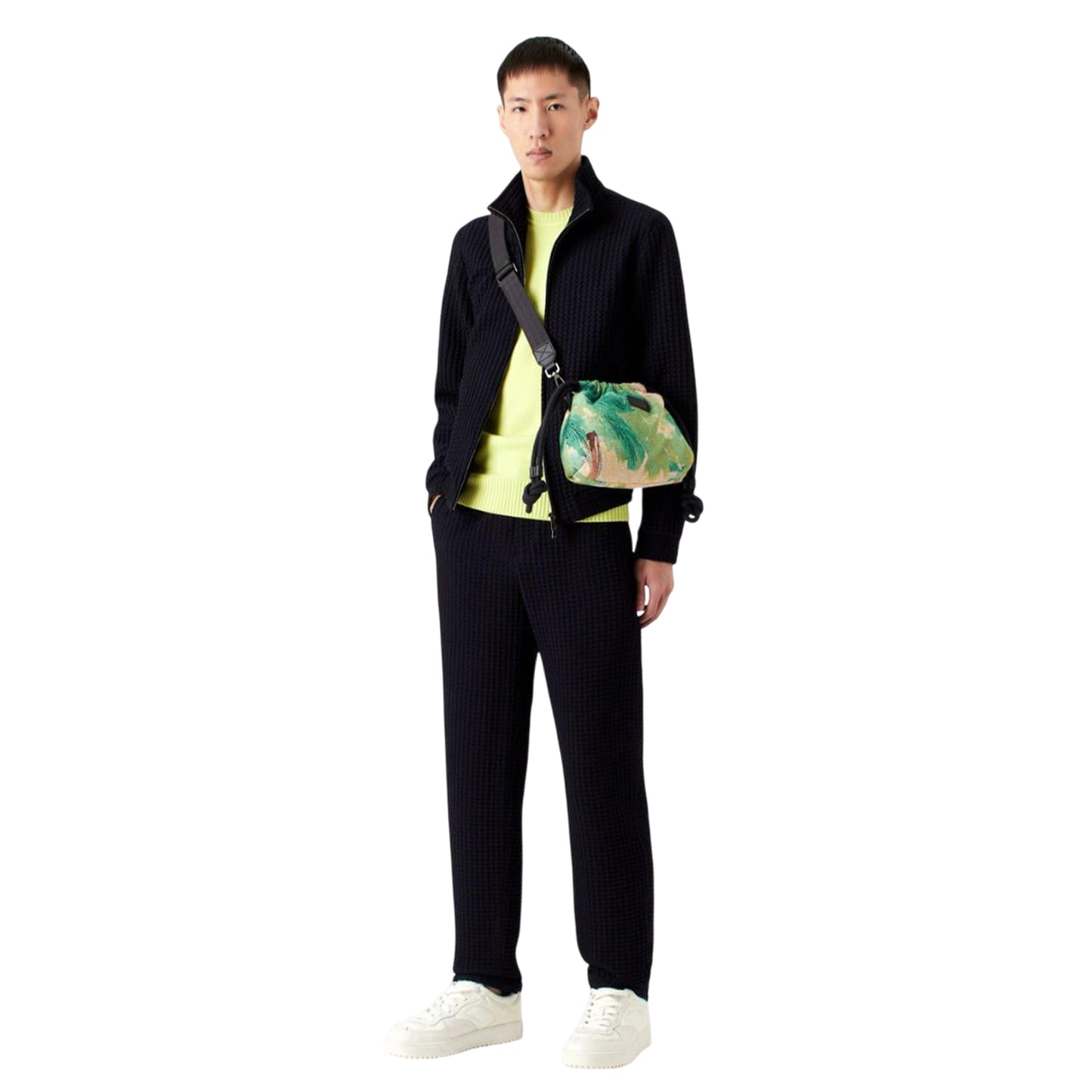 Lime - Pack Shot - Armani Exchange Mens Crew Neck Sweatshirt