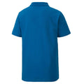 Blue - Back - Puma Childrens-Kids Polo Shirt