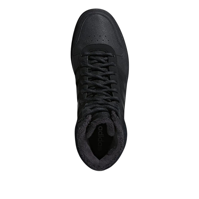 Black - Close up - Adidas Mens Hoops 2.0 Mid Cut Trainers