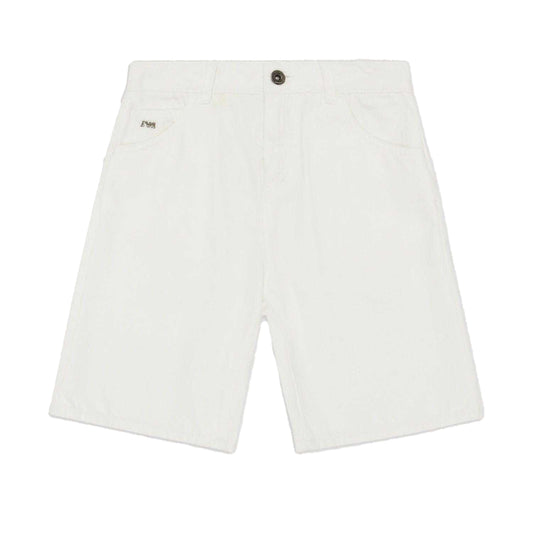 White - Front - Emporio Armani Childrens-Kids Denim Shorts