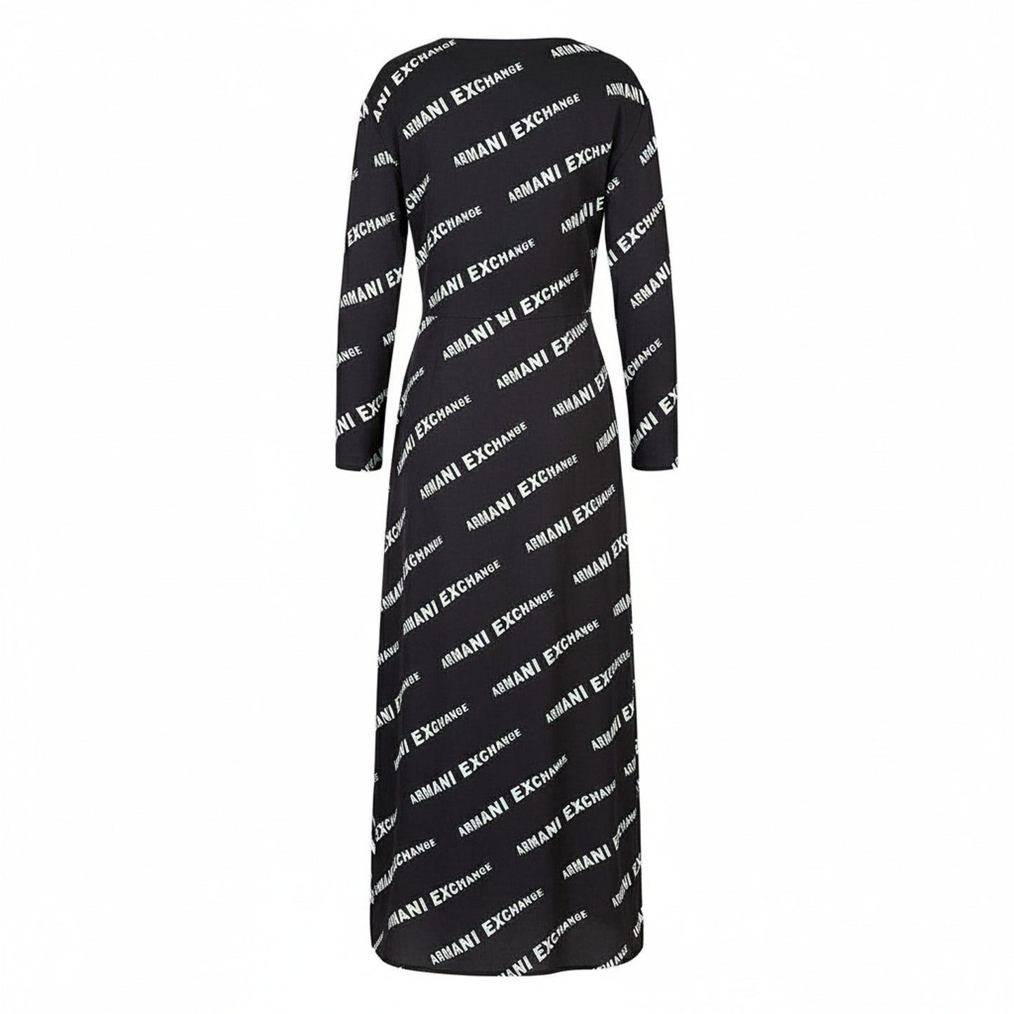 Black - Back - Armani Exchange Womens-Ladies Logo Dress