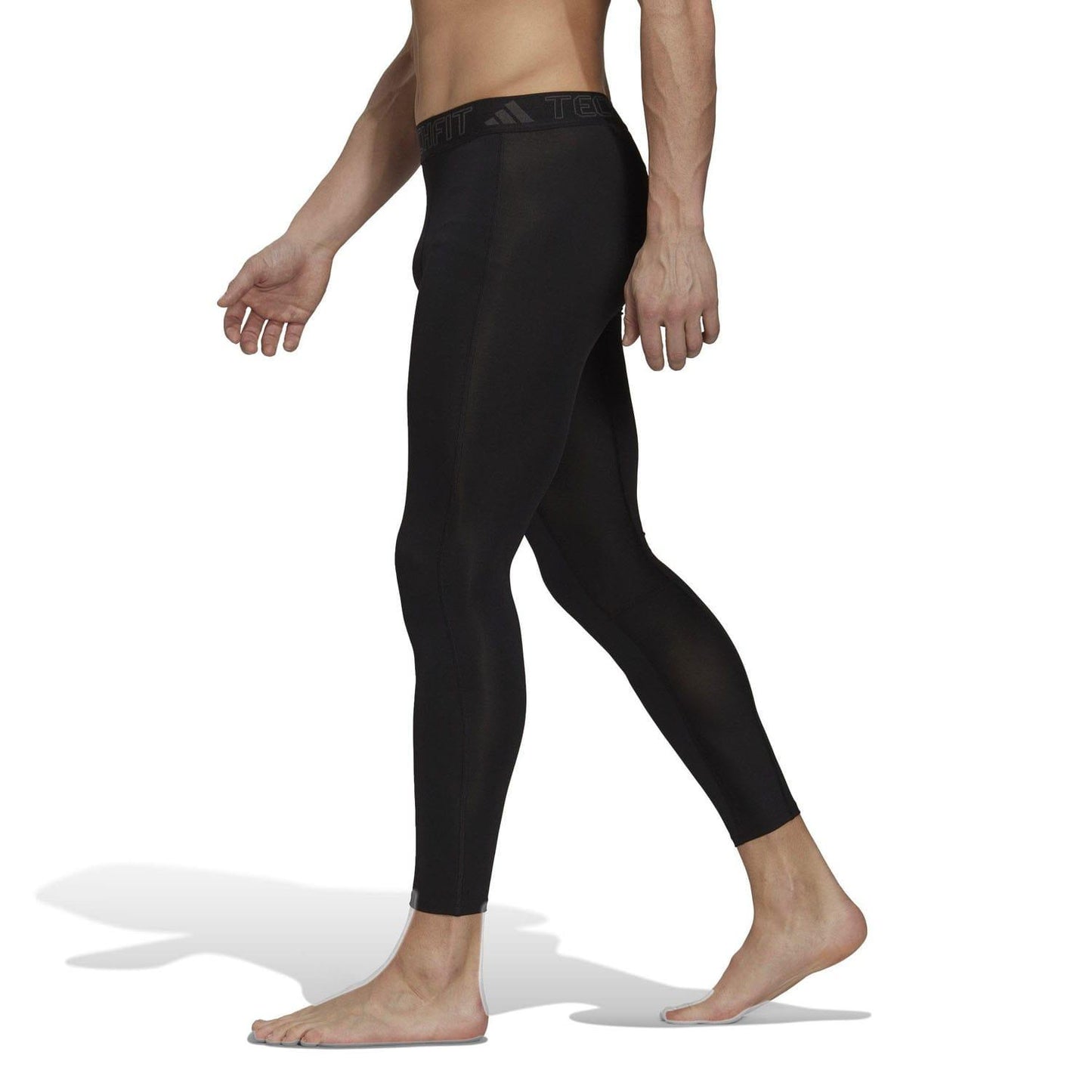 Black - Back - Adidas Mens Techfit Aeroready Long Jogging Bottoms