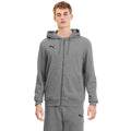 Grey - Side - Puma Mens TeamGoal 23 Casuals Hooded Jacket