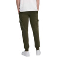 Olive - Back - Puma Mens Fleece Small Logo Cargo Trousers