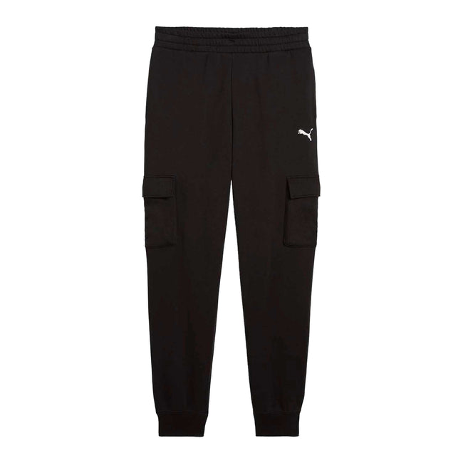 Black - Front - Puma Mens Fleece Small Logo Cargo Trousers
