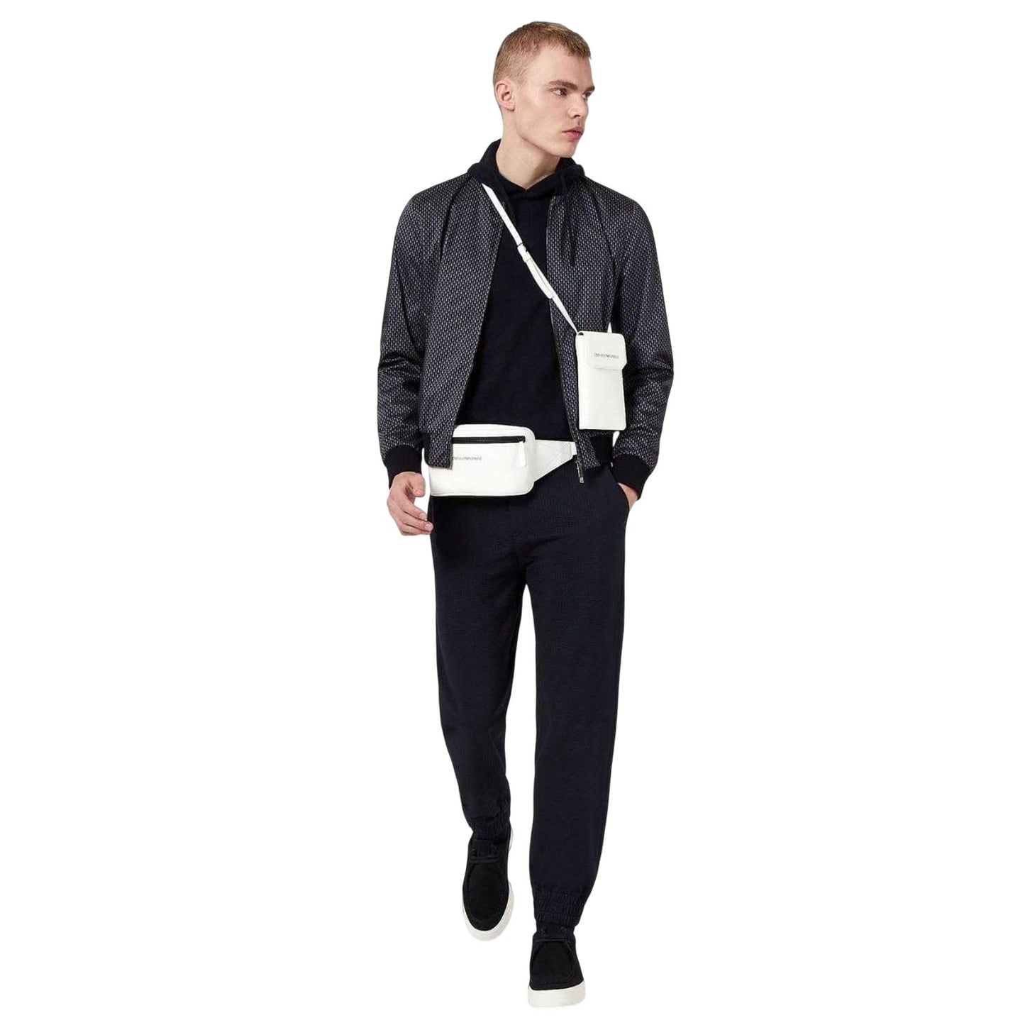 Navy - Pack Shot - Emporio Armani Unisex Adult Hoodie
