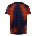 Orange - Front - Trespass Mens Mahe Striped T-Shirt