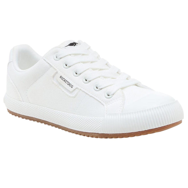 White - Front - Rocket Dog Womens-Ladies Cheery Canvas Low Pumps