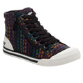 Black - Front - Rocket Dog Womens-Ladies Jazzin Hi Canvas Pumps