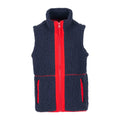 Navy-Red - Front - Trespass Childrens-Kids Talant Fleece Gilet