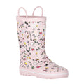 Pink - Front - Trespass Childrens-Kids Starryton Wellington Boots