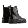 Black - Back - Armani Exchange Womens-Ladies Leather Ankle Boots