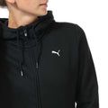 Black - Side - Puma Womens-Ladies Essentials Logo Full Zip Hoodie