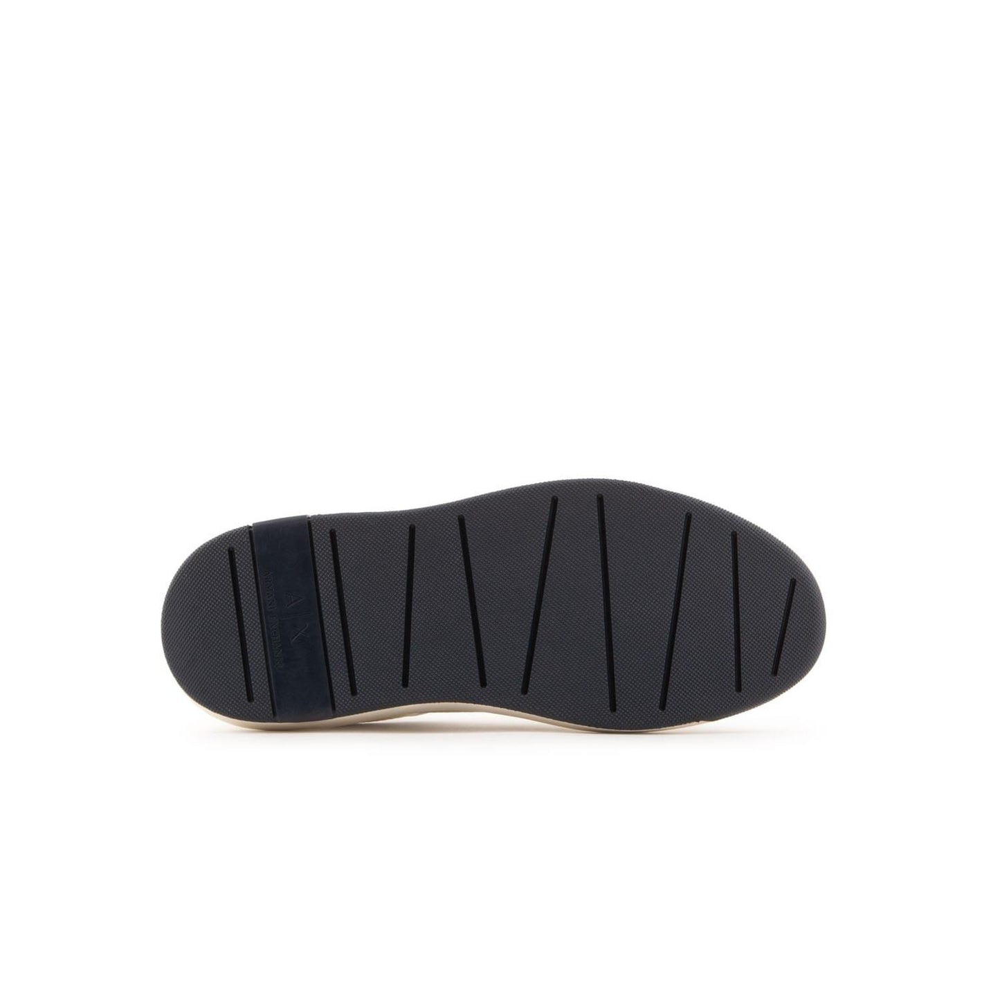Off White-Black - Close up - Armani Exchange Mens Suede Trainers