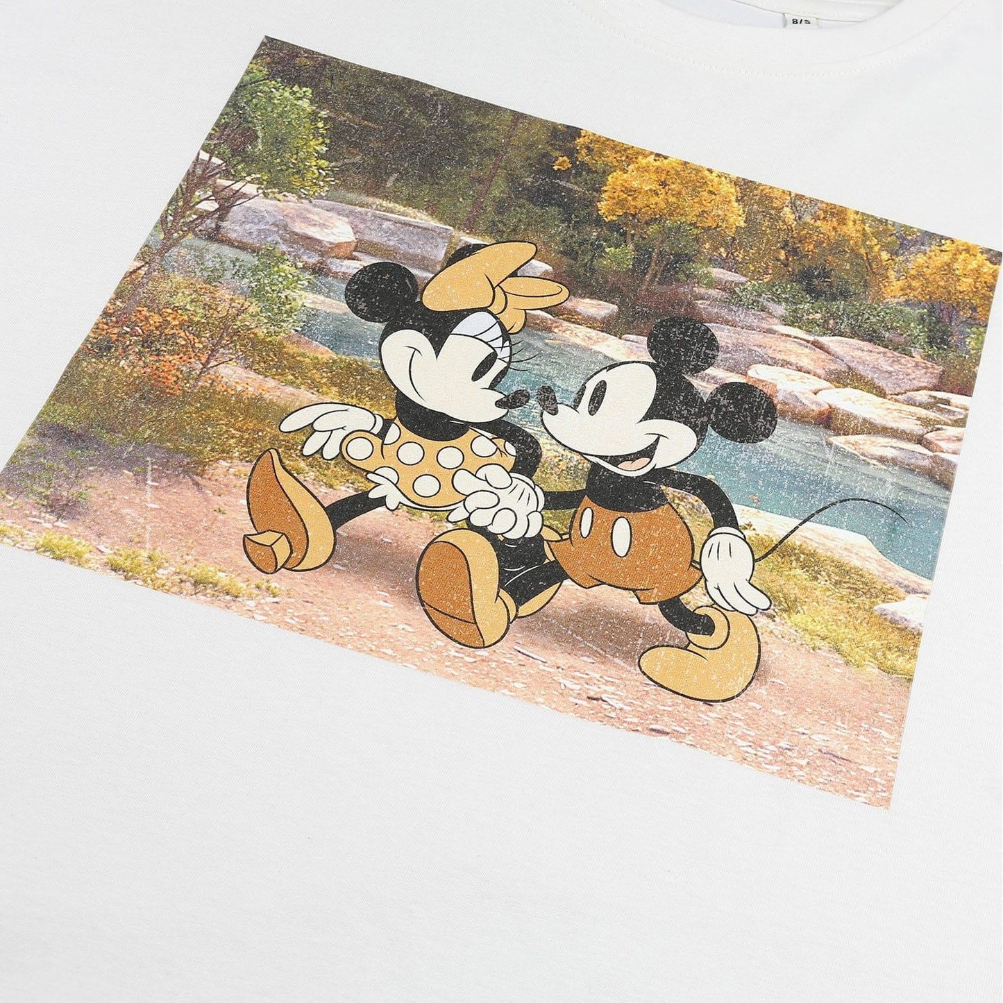 White - Side - Disney Unisex Adult Mickey & Minnie Mouse Oversized T-Shirt