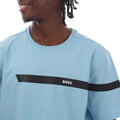 Blue - Side - Boss Mens Stripe T-Shirt