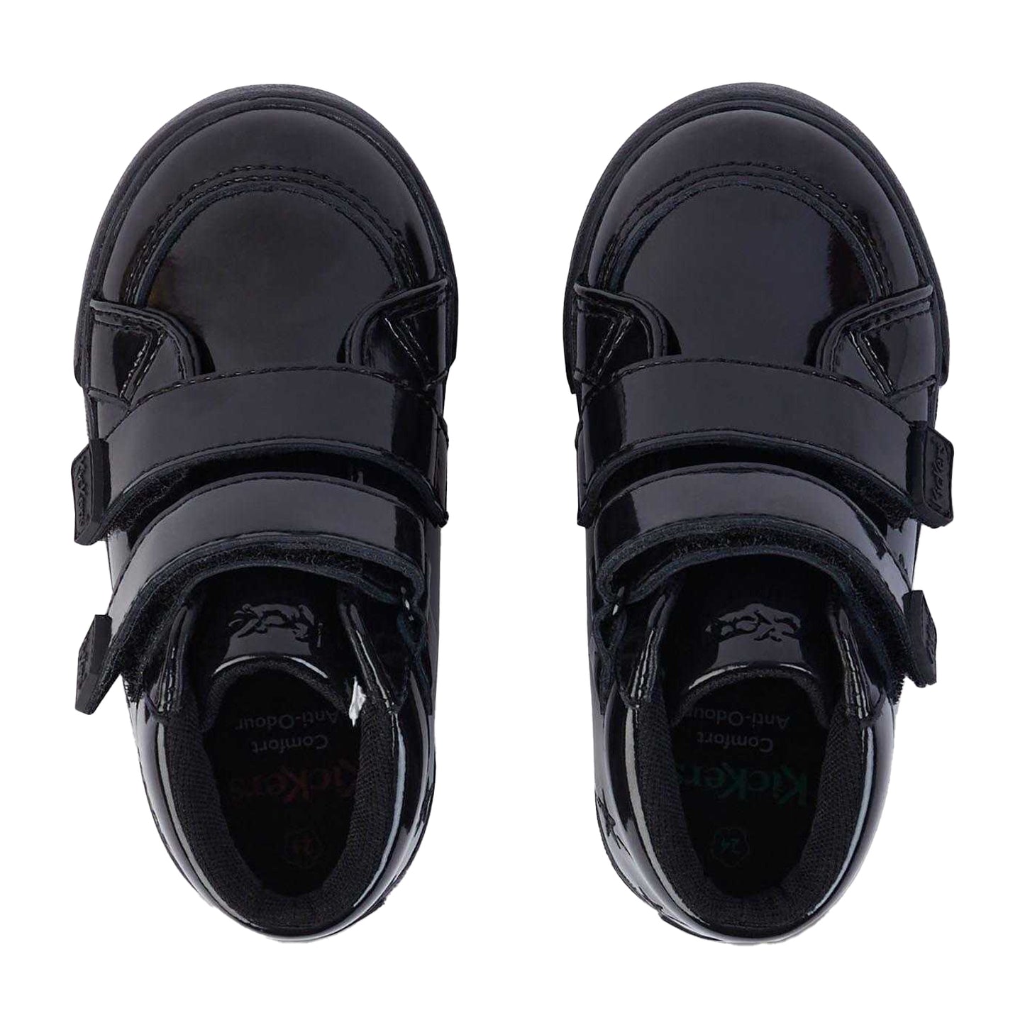 Black - Lifestyle - Kickers Childrens-Kids Tovni Hi Stardust Patent Leather Boots