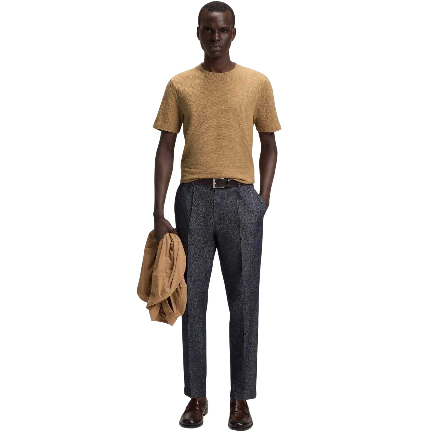 Beige - Lifestyle - Hugo Boss Mens Tiburt 240 T-Shirt