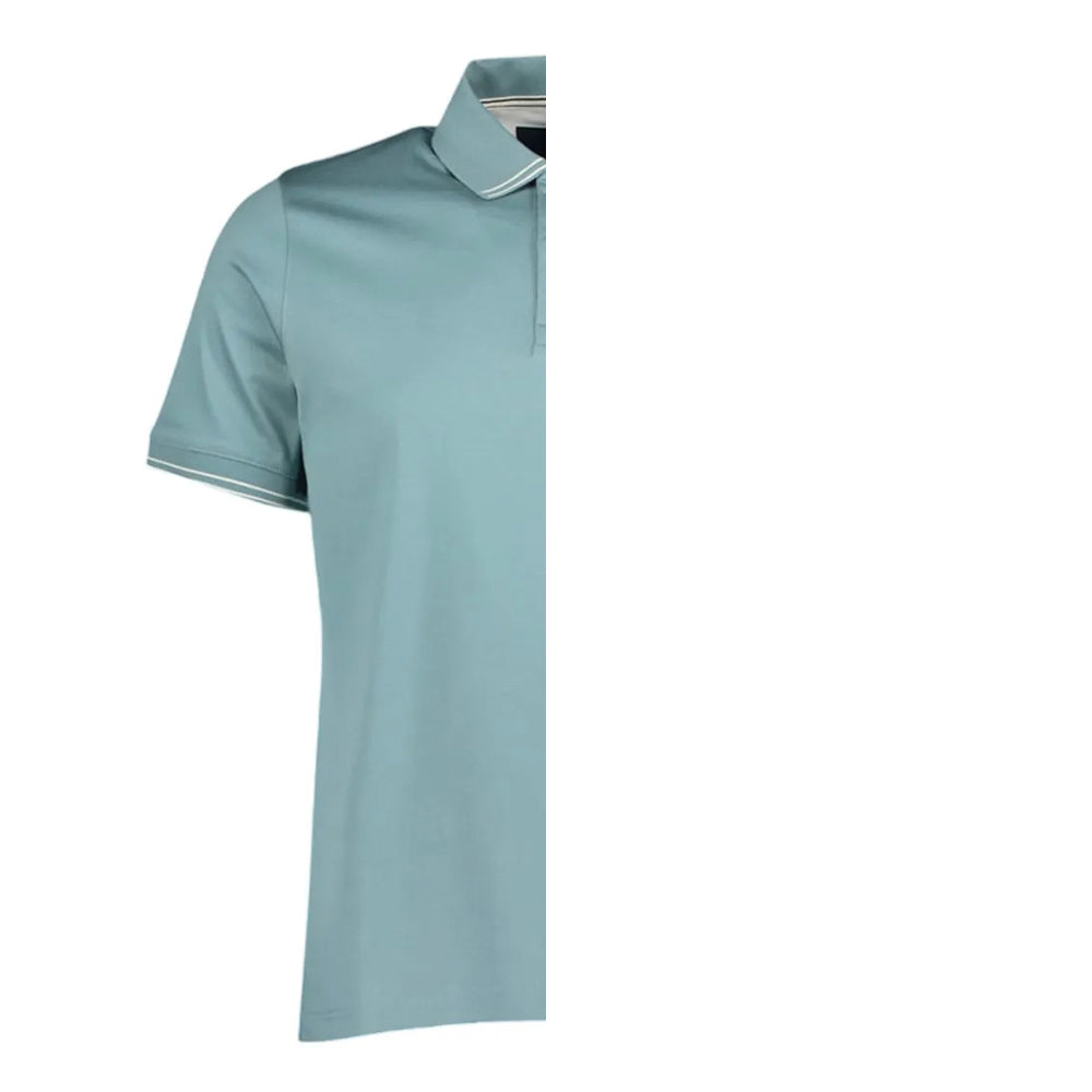Sky - Back - Mercery Mens Clare Tipped Polo Shirt