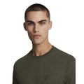 Green - Side - Lyle & Scott Mens Tonal Eagle T-Shirt