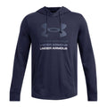 Blue - Front - Under Armour Mens Rival Graphic Terrycloth Hoodie